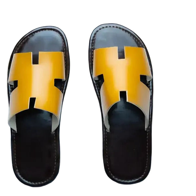 Izmiri Sandals with Brown and Fire Shade Combination