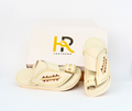 Arabic Khaliji Sandals in Cream Colour with iconic Embroidery