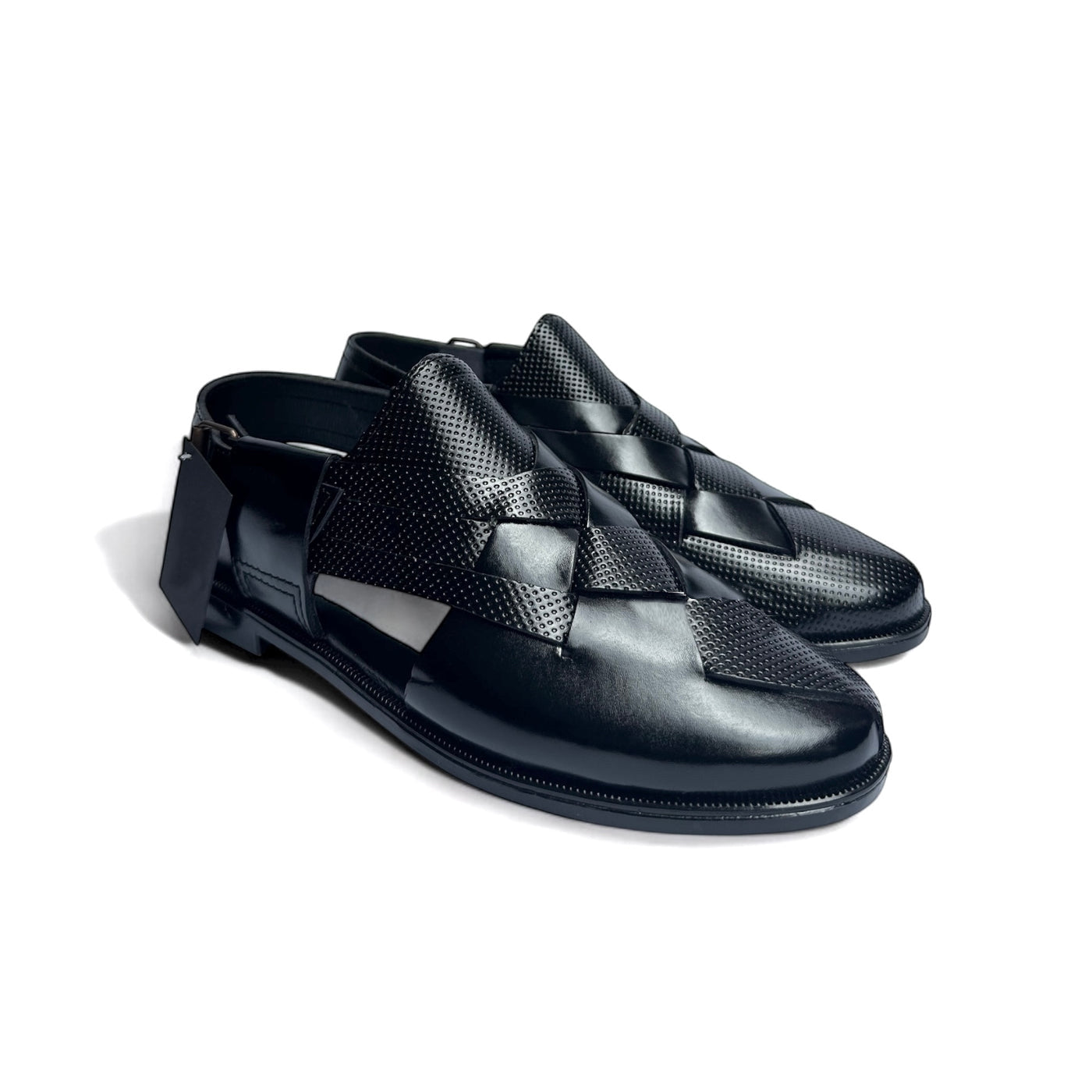Peshawri Sandals Black Embroided