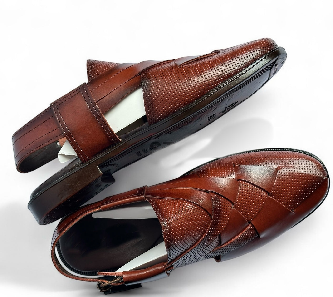 Peshawri Sandals Brown Embroided