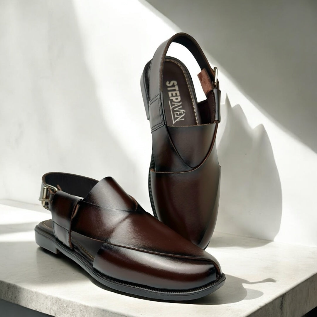 Peshawri Sandals  Brown Leather Formal