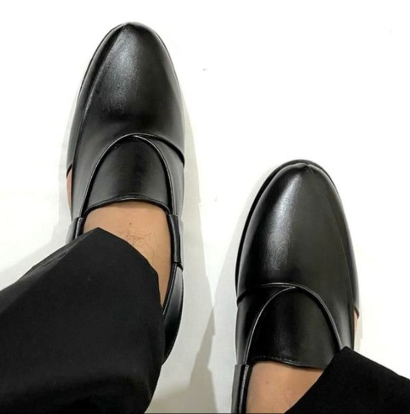 Peshawri Sandals Black Leather Formal