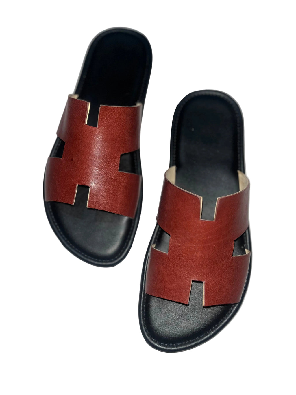 Izmiri Sandals In Maroon  Color H Shape