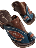 Sharqi Sandals with Brown and  Blue Combination