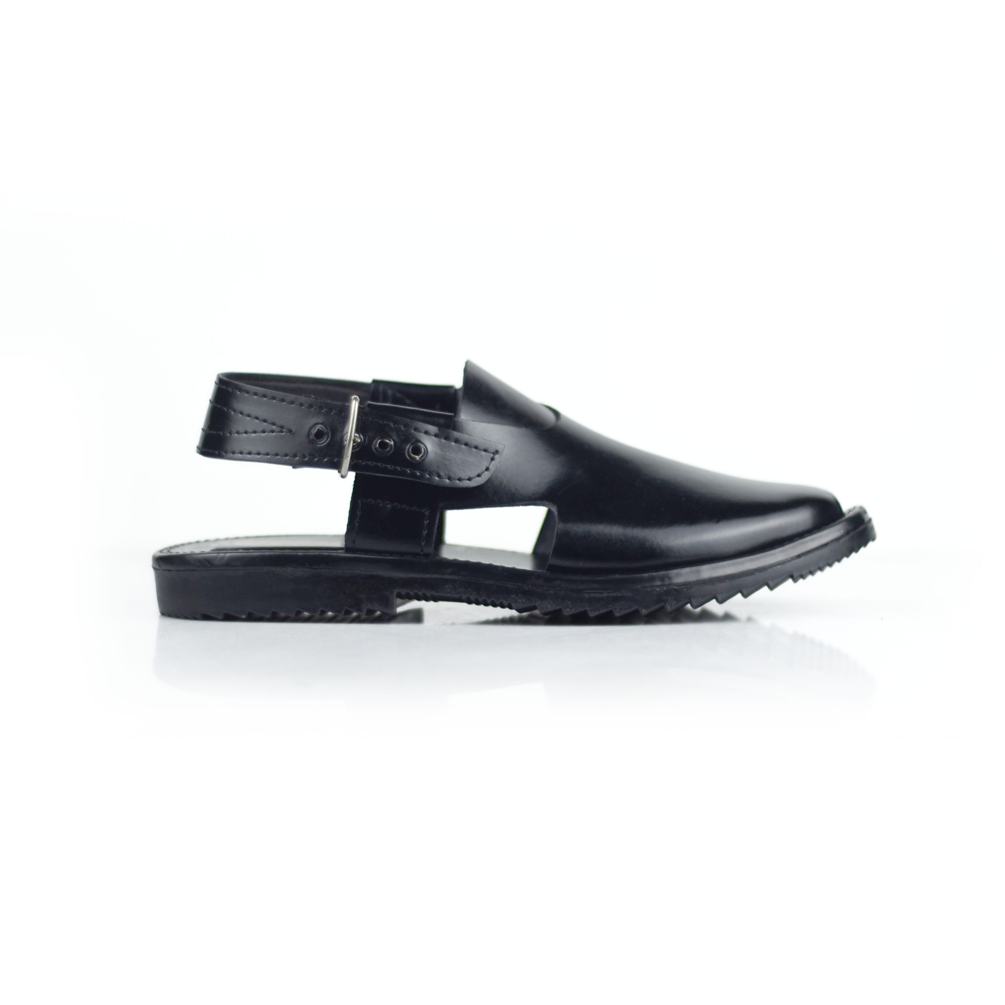 Peshawri Sandals Black Leather Formal